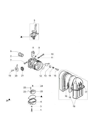 Carburetor SA 18 Water pump