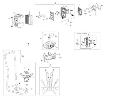 Tank and air filter BCH 500 BP Brushcutter