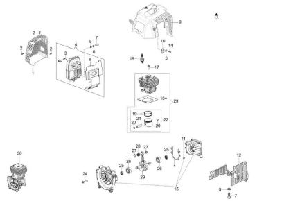 Engine SPARTA 441 T 50Y Brushcutter