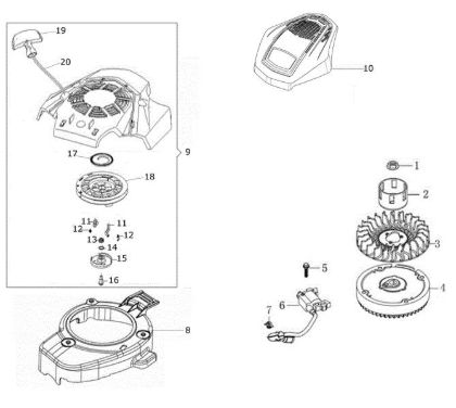 Ignition system G 53 TK ALL ROAD PLUS 4 (K805) EURO 5 50Y Lawnmower