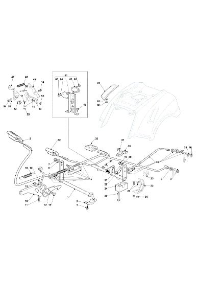 Brake and gearbox controls OM 103/16 K Cat. 2022 Garden tractor