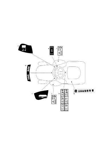 Labels (1/2) OM 103/16 K Cat. 2022 Garden tractor