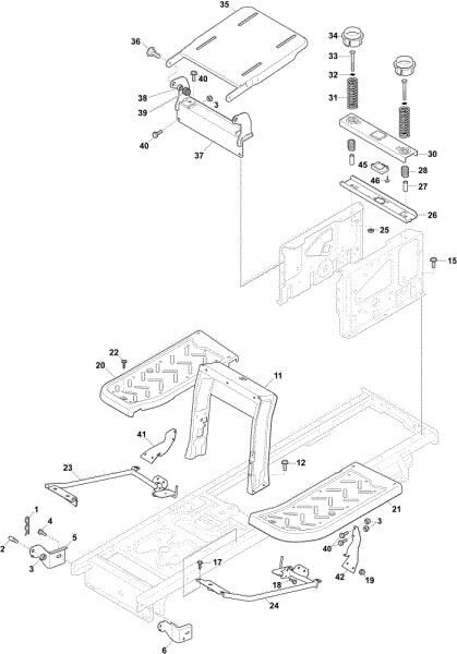 Frame (1/2) OM 84/14,5 K H Cat. 2022 Garden tractor