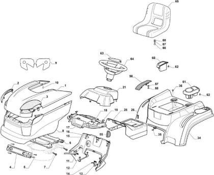 Body OM 84/14,5 K H Cat. 2022 Garden tractor