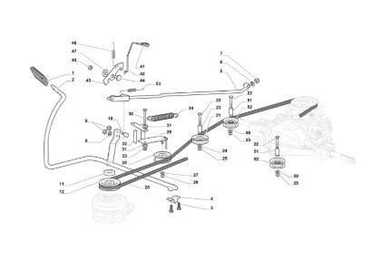 Brake and gearbox controls OM 84/14,5 K H Cat. 2022 Garden tractor