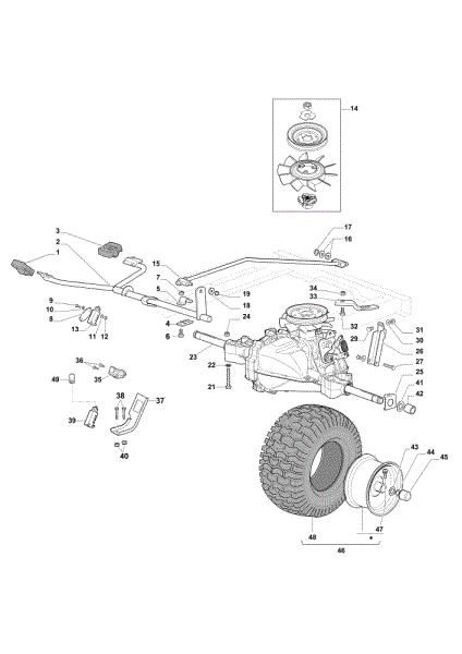 Transmission OM 84/14,5 K H Cat. 2022 Garden tractor