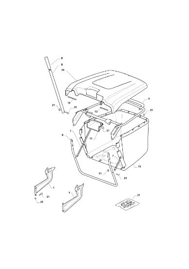 Grassbag OM 84/14,5 K H Cat. 2022 Garden tractor