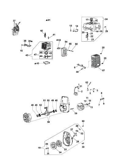 Starter assy and engine (From 22/02/08) SA 30 TLA Water pump