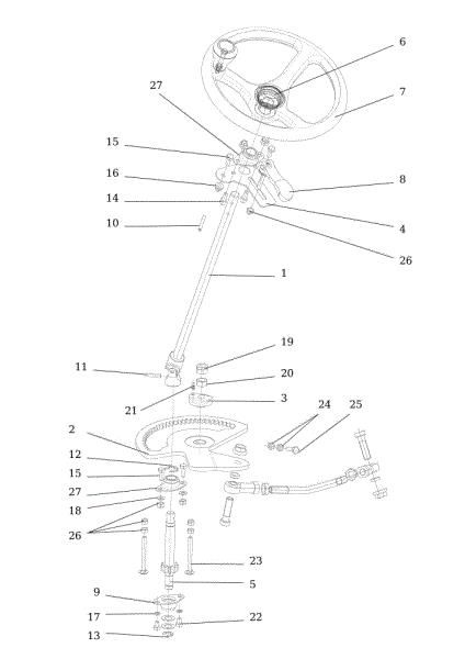 Steering arm CHEYENNE 26 (KAWASAKI) Cat. 2022 Garden tractor
