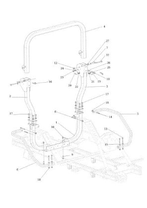 Frame (2/2) CHEYENNE 26 (KAWASAKI) Cat. 2022 Garden tractor