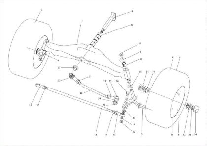 Front axle APACHE 92 EVO Cat.2022 Garden tractor