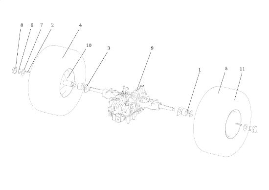 Rear axle APACHE 92 EVO Cat.2022 Garden tractor