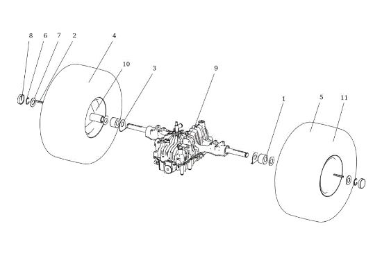 Rear axle APACHE 92 EVO 4x4 (K2400AVD V-Twin - EURO5) Cat.2022 Garden tractor