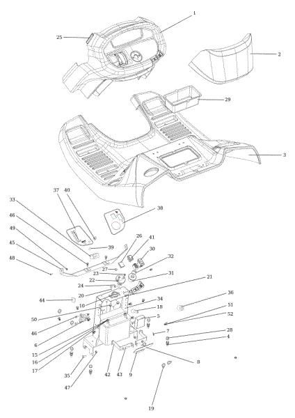 Dashboard OM 106/16 KH (K1600AVD) Cat. 2022 Garden tractor