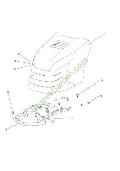 Hood (2/2) OM 106/16 KH (K1600AVD) Cat. 2022 Garden tractor