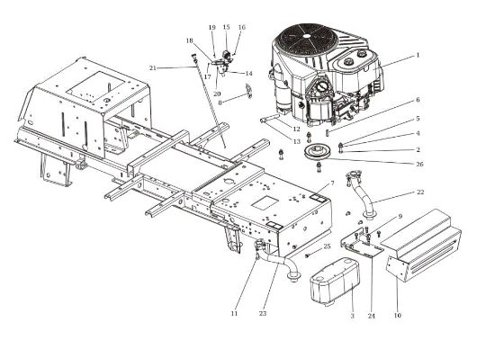 Engine OM 124/24 KH (K2400AVD V-Twin - EURO5) Cat. 2022 Garden tractor