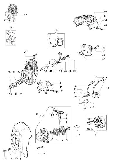 Engine SPARTA 26 Brushcutter
