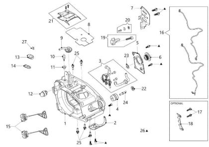 Crankcase GSTH 240 Chainsaw