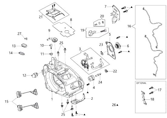 Crankcase GSTH 240 Chainsaw