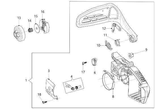 Chain cover - Clutch GSTH 240 Chainsaw