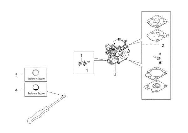 Carburetor WT-1150 PPX 275 Application (Pole pruner)