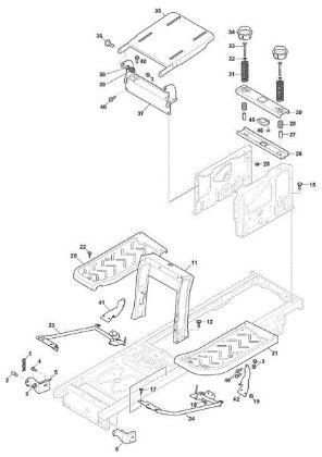 Frame (1/2) GLX 14-84G Garden tractor