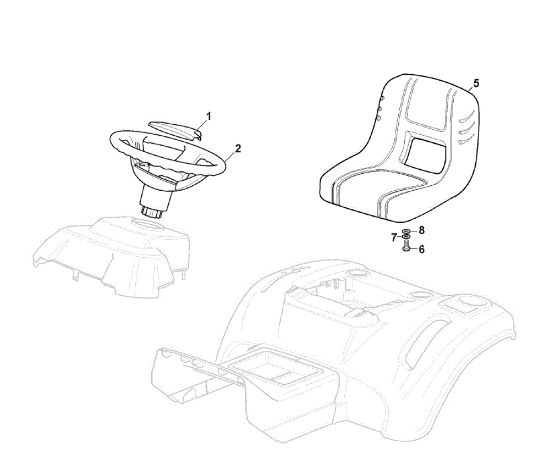 Body (1/2) GLX 14-84G Garden tractor