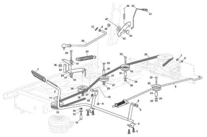 Brake and gearbox controls GLX 14-84G Garden tractor