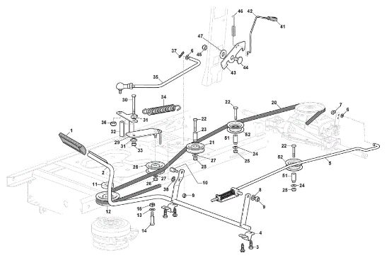 Brake and gearbox controls GLX 14-84G Garden tractor