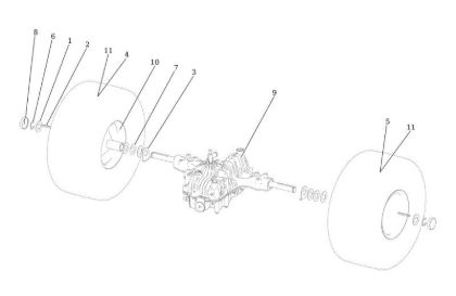 Rear axle APACHE 92 EVO Cat.2023 Garden tractor