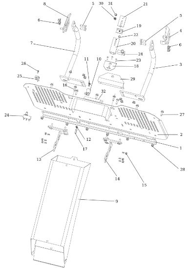 Chute and collector assy OM 106/16 KH (K1600AVD) Cat. 2023 Garden tractor