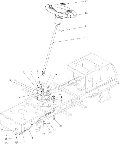 Steering arm OM 106/24 KH (K2400AVD V-Twin) 4X4 Cat. 2023 Garden tractor