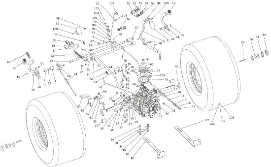 Transmission OM 106/24 KH (K2400AVD V-Twin) 4X4 Cat. 2023 Garden tractor