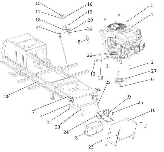 Engine OM 107 L/24 KH (K2400AVD V-Twin - EURO5) Cat. 2023 Garden tractor