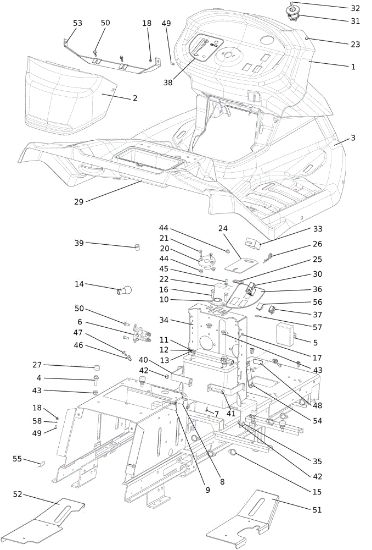 Dashboard OM 107 L/24 KH (K2400AVD V-Twin - EURO5) Cat. 2023 Garden tractor