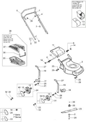 Complete illustrated parts list G 44 PA Lawnmower