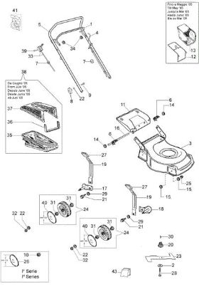Illustrated parts list G 48 PBQ Lawnmower