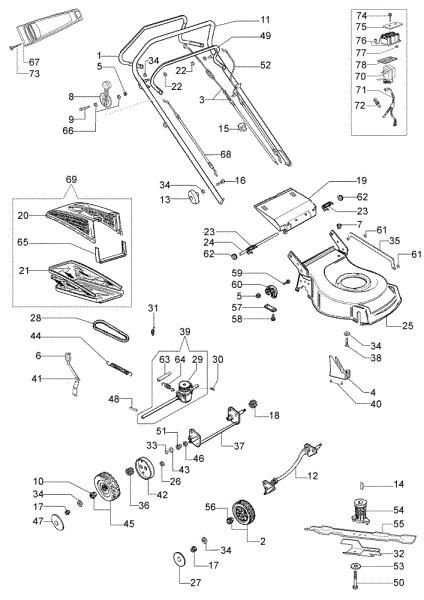 Illustrated parts list (From June 2005) G 48 TBXE Lawnmower