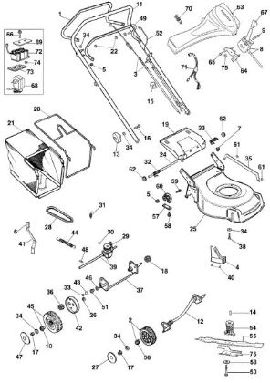 Complete illustrated parts list (From March 2002) G 53 TXE Lawnmower