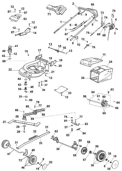 Complete illustrated parts list MAX 53 VBX Lawnmower