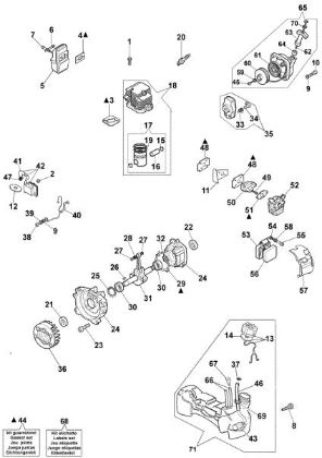 Starter assy and engine BV 126 Blower