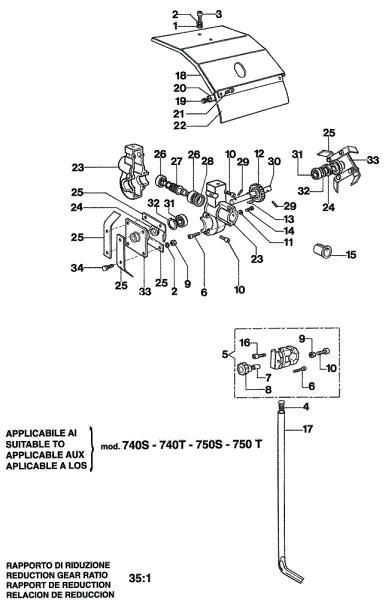 Complete illustrated parts list CULTIVATOR Cultivator attachment