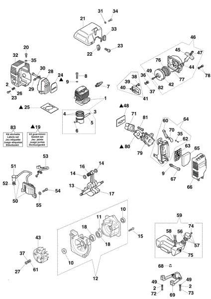 Motor assy TP 74 Tea pruner