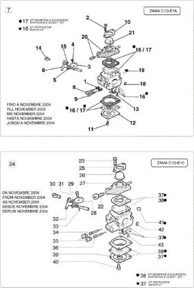 Carburetor TP 74 Tea pruner
