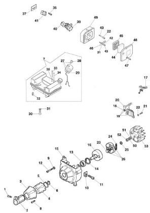 Starter assy and clutch SPARTA 40 Brushcutter