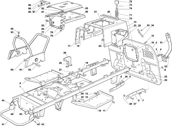 Frame OM 102C/17M Garden tractor