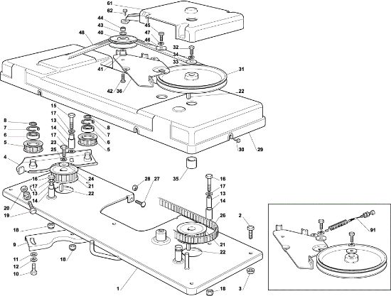 Cutting plate (1) OM 102C/17M Garden tractor