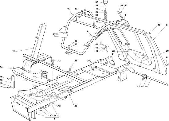 Frame OM 72C/12,5H Cat.2001 Garden tractor