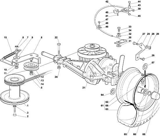 Transmission OM 72C/12,5H Cat.2001 Garden tractor