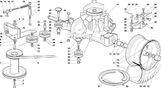 Transmission OM 92C/13,5H Cat.2001 Garden tractor